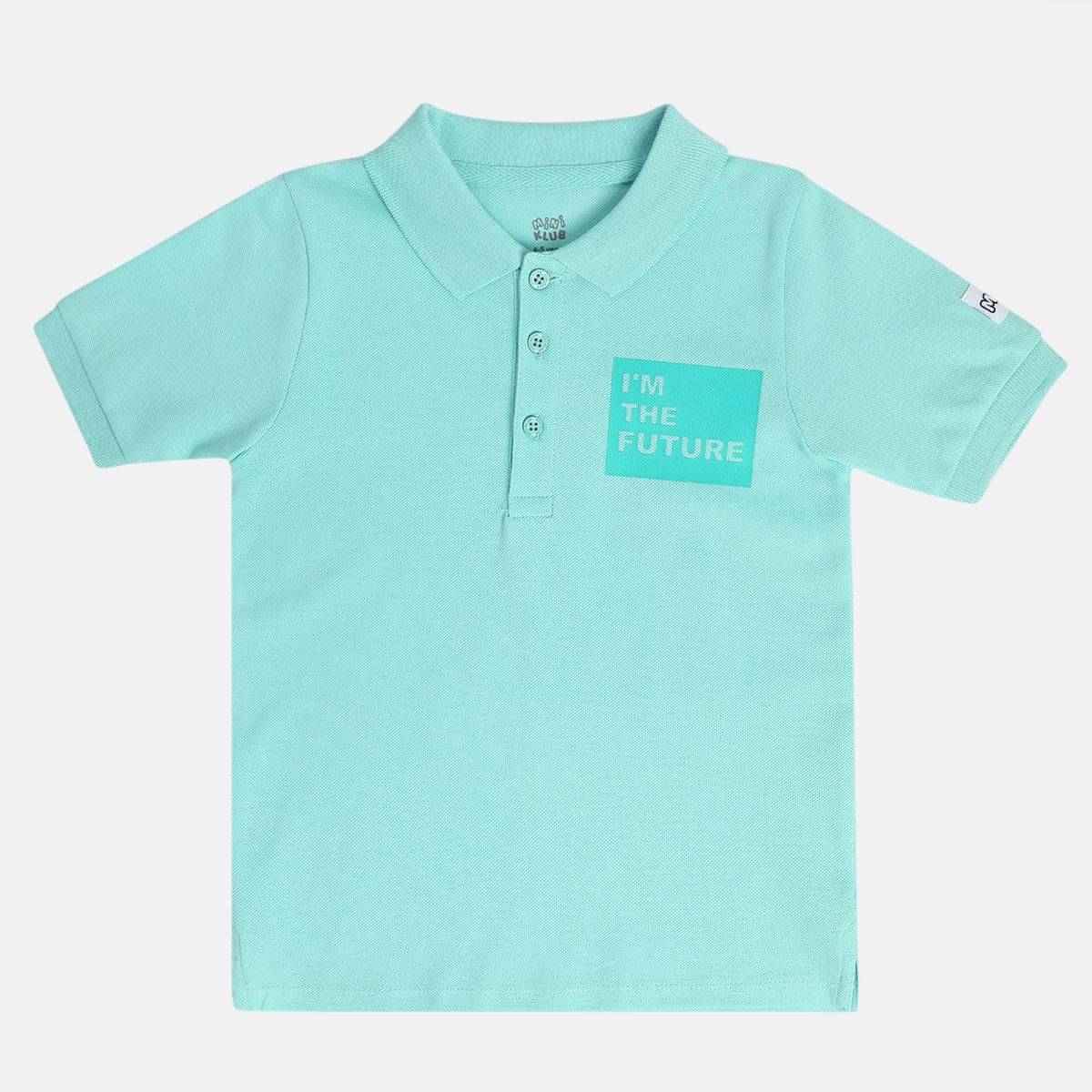     			MINI KLUB Pack of 1 Boys Cotton Polo T-Shirt ( Blue )
