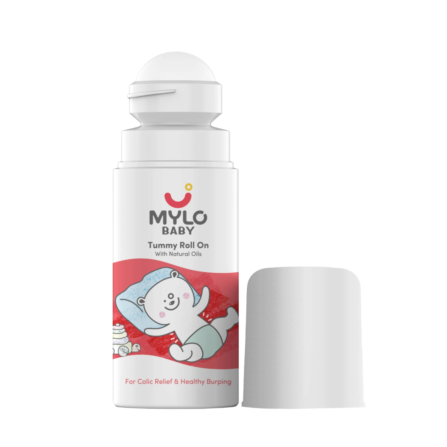     			Mylo Baby Tummy Roll On 40ml | Made Safe Certified | with Hing & Saunf | Relieves Gas & Colic | Reduces Acid Reflux