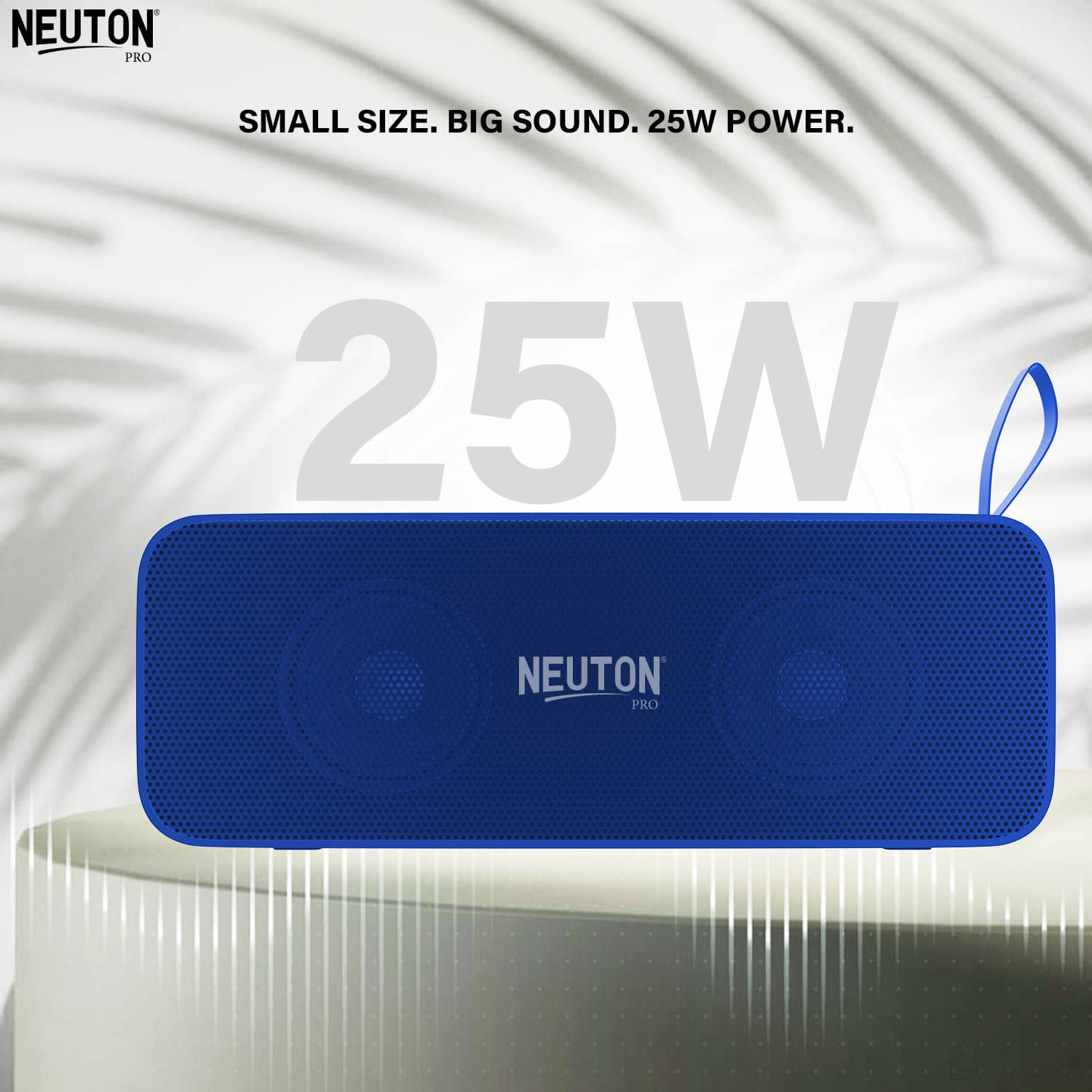     			NEUTON PRO BADSHAH 25 W Bluetooth Speaker Bluetooth v5.0 with USB,Aux,SD card Slot Playback Time 4 hrs Blue