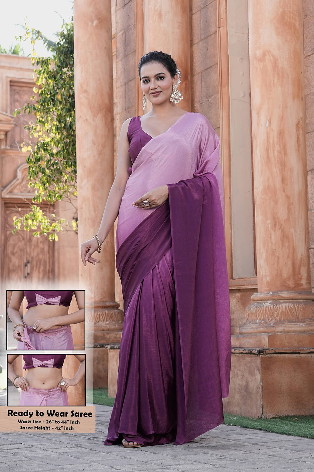 Sanjana Silks Silk Blend Dyed Maheshwari Saree With Unstitched Blouse Piece ( Wine ) Sanjana Silks Silk Blend Dyed Maheshwari Saree With Unstitched Blouse Piece ( Wine )