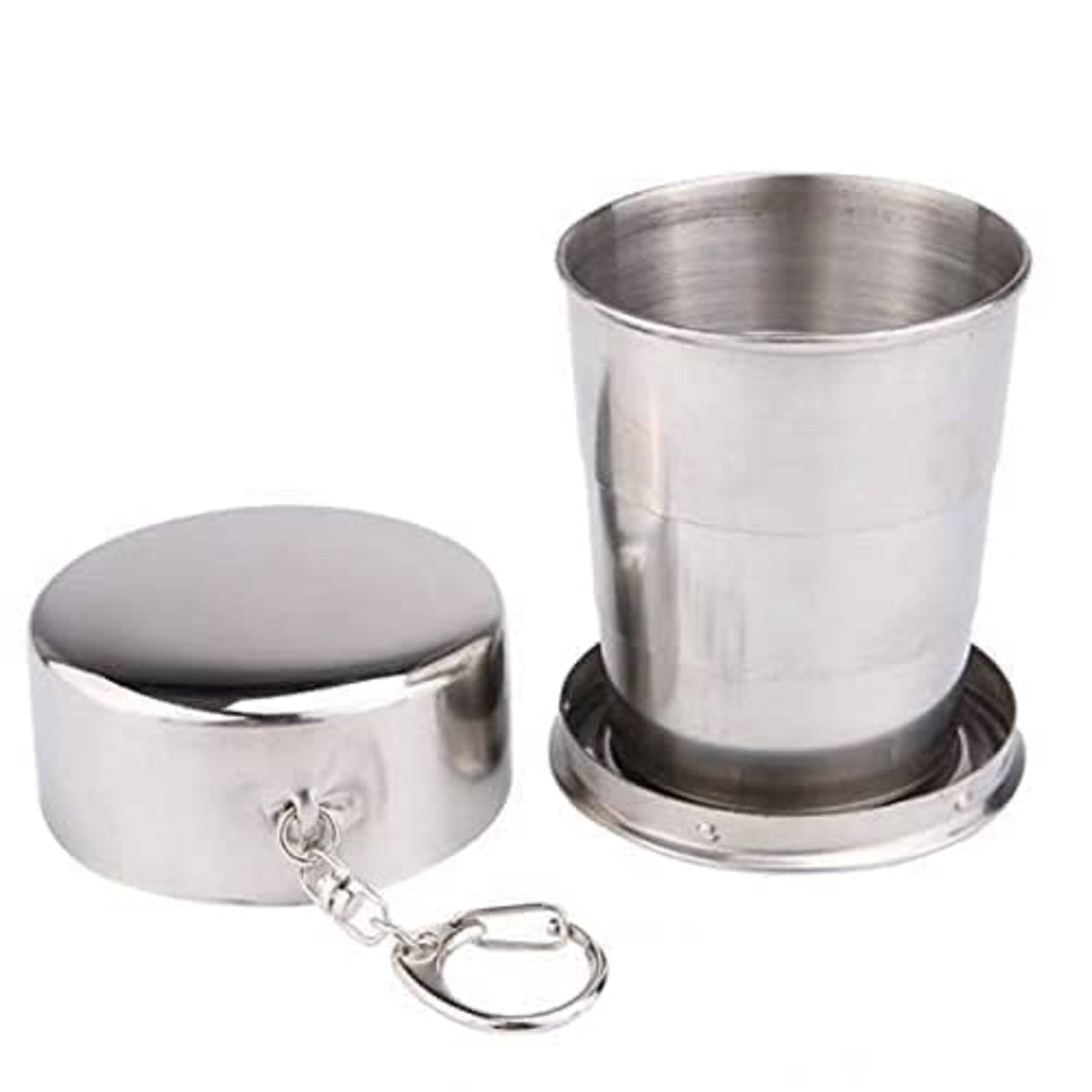     			Skindora Steel Glasses 150 ml ( Pack of 1 ) Silver