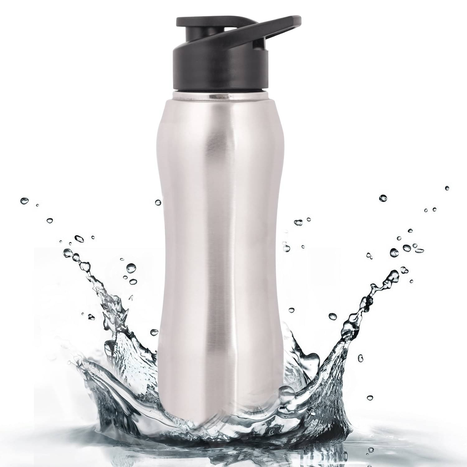     			Sushil 304 grade 100% Leak Proof Water Bottle Silver Stainless Steel Water Bottle 1000 mL ( Set of 1 )