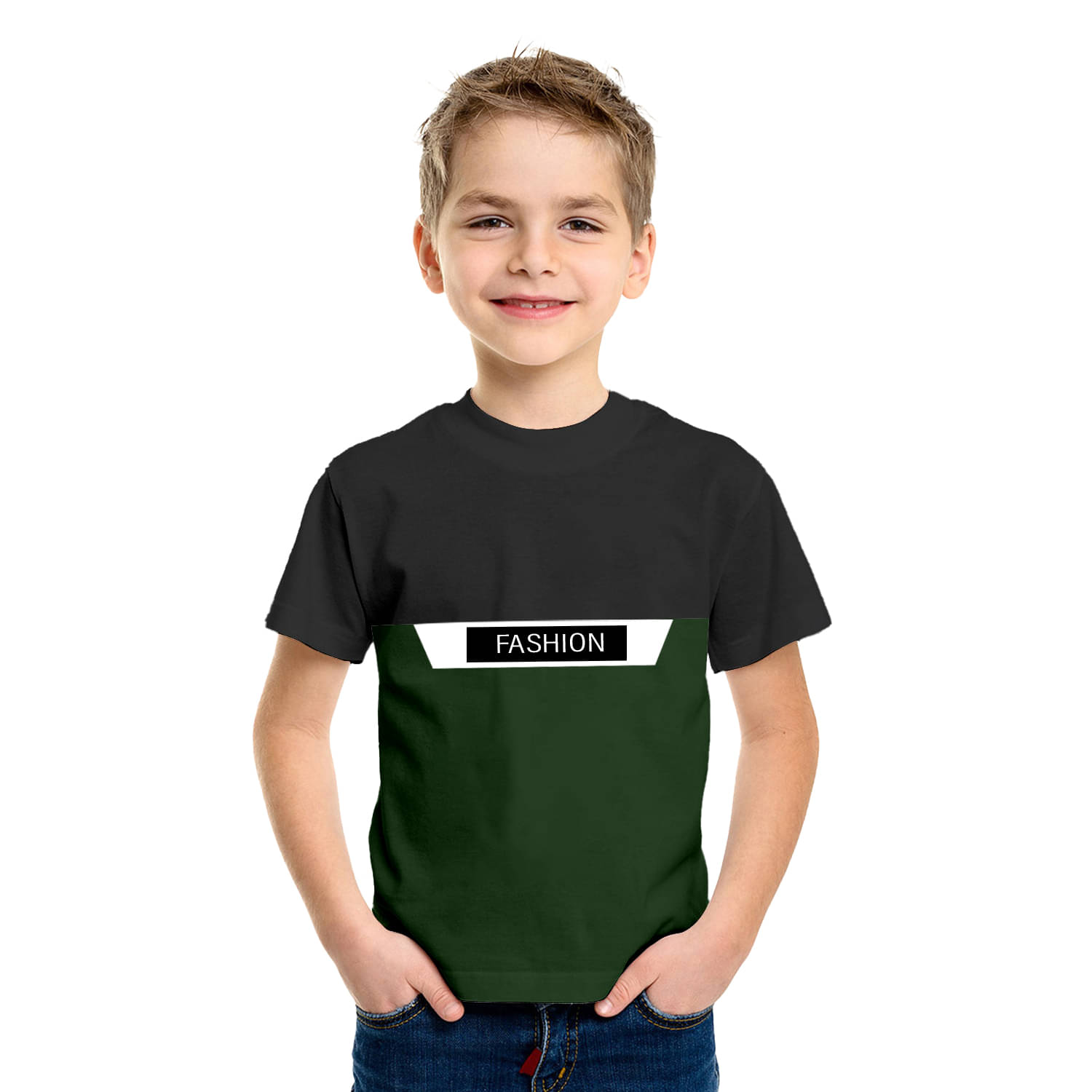     			Volex Pack of 1 Boys & Girls Cotton T-Shirt ( Olive )
