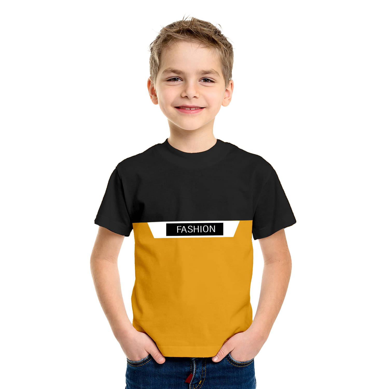     			Volex Pack of 1 Boys & Girls Cotton T-Shirt ( Mustard )