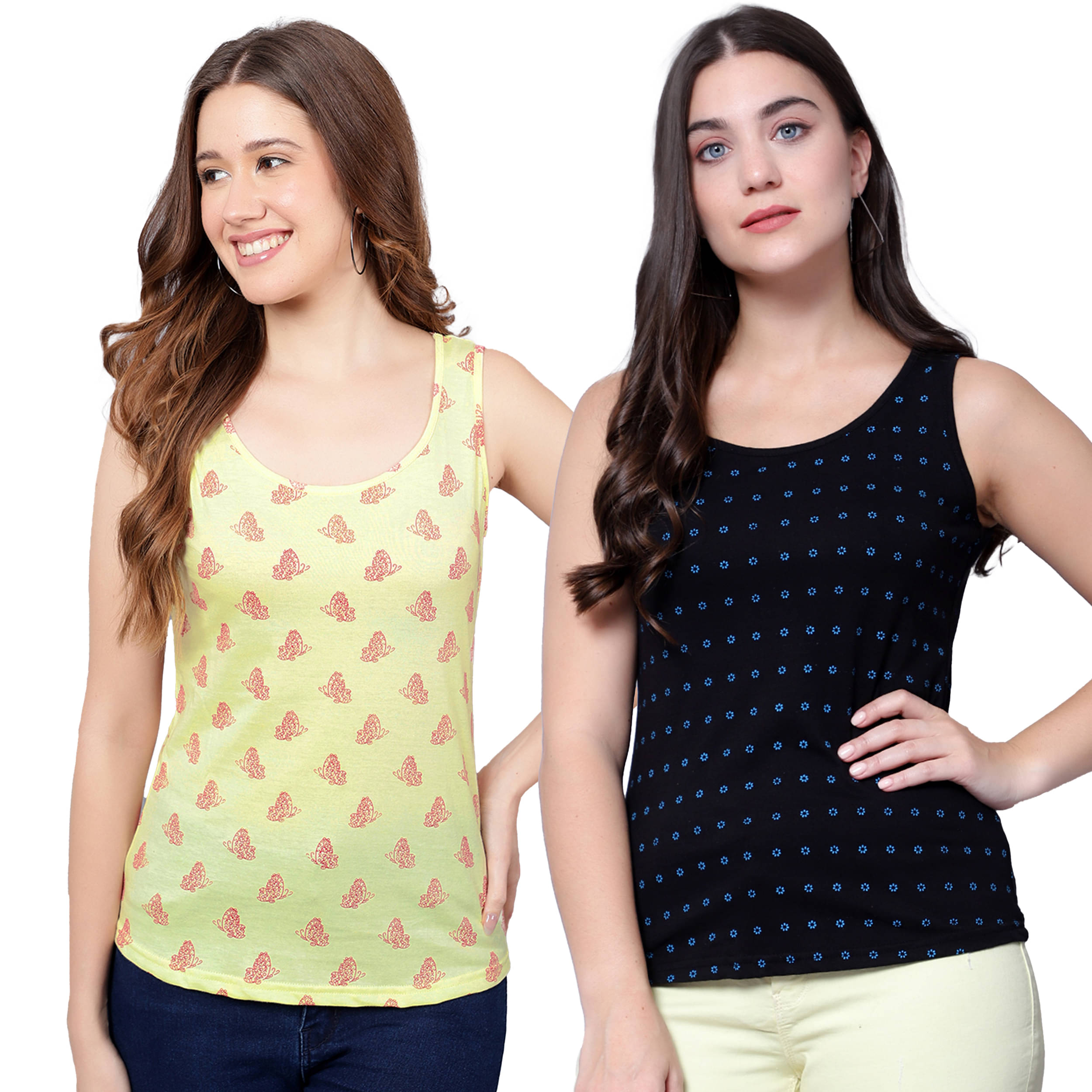 Volex Women's Cotton Tank Top ( Multicolor 1 ) Volex Women's Cotton Tank Top ( Multicolor 1 )