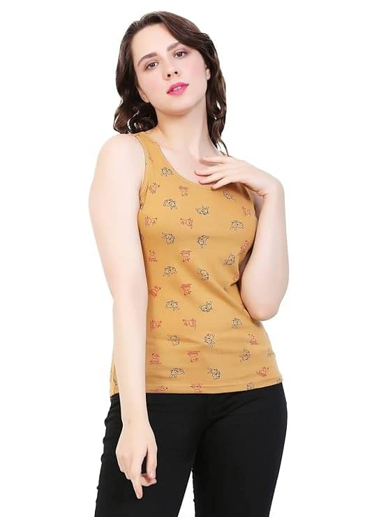     			Volex Women's Cotton Tank Top ( Brown )