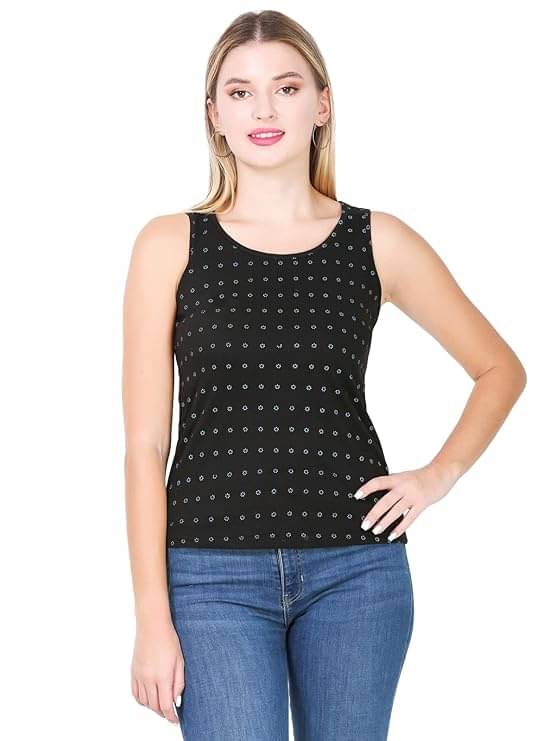 Volex Women's Cotton Tank Top ( Black ) Volex Women's Cotton Tank Top ( Black )
