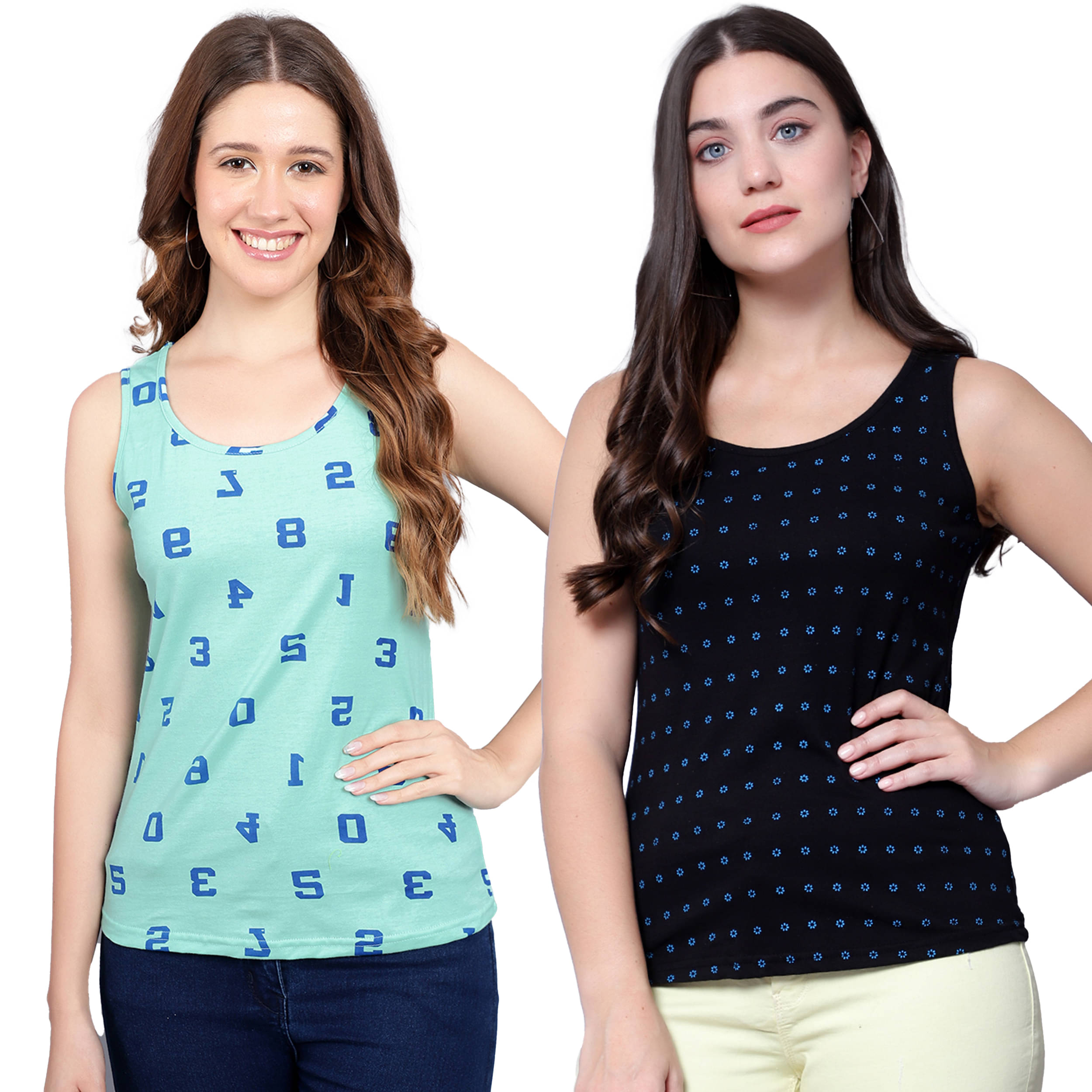 Volex Women's Cotton Tank Top ( Multicolor 1 ) Volex Women's Cotton Tank Top ( Multicolor 1 )