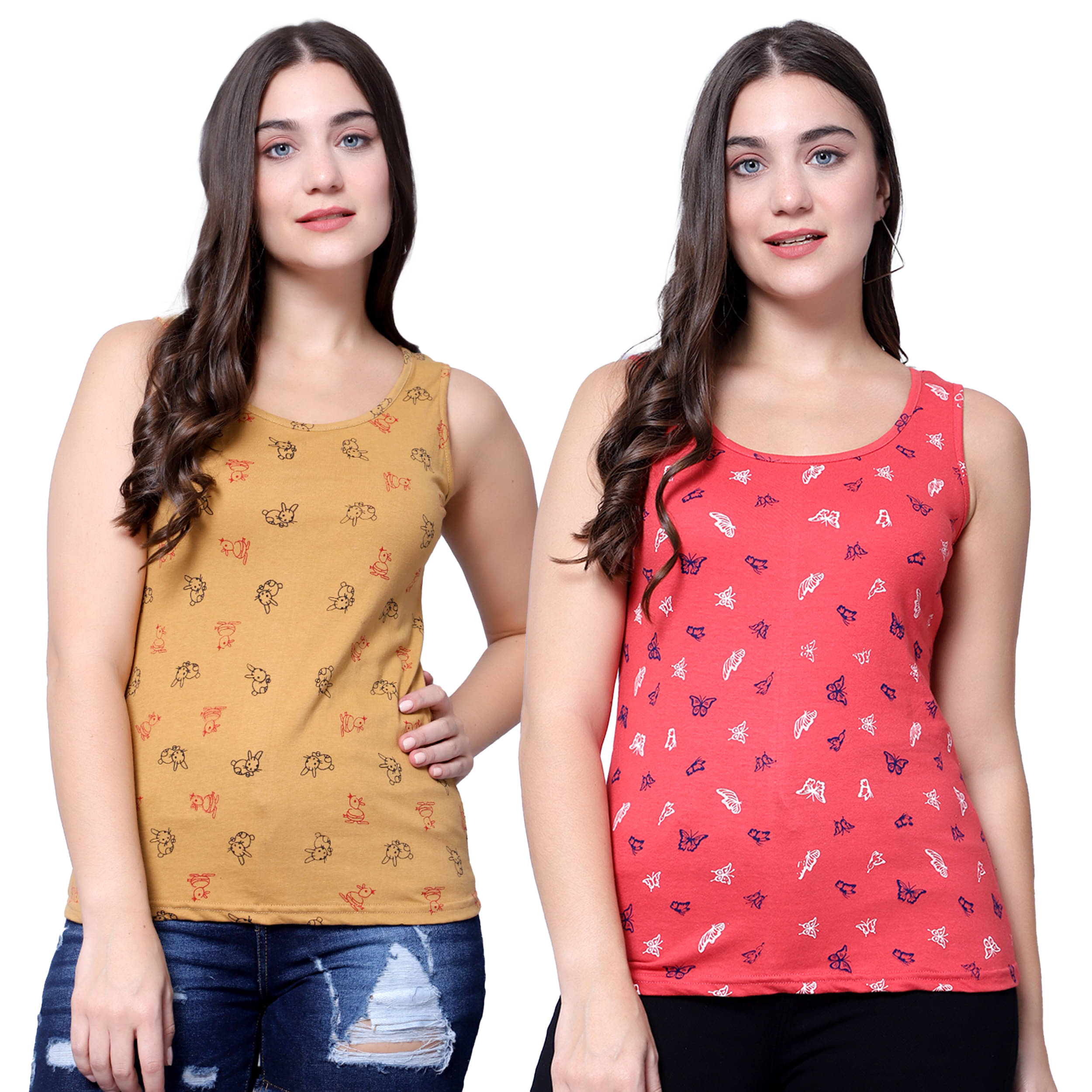 Volex Women's Cotton Tank Top ( Multicolor 1 ) Volex Women's Cotton Tank Top ( Multicolor 1 )
