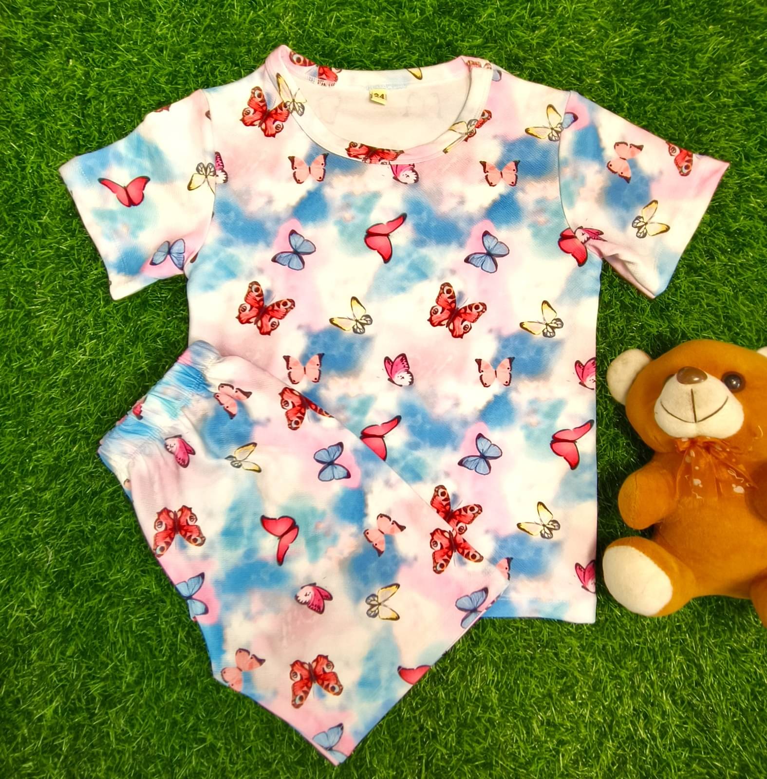     			s muktar garments Pack of 1 Baby Boys Cotton Blend T-Shirt & Shorts Set ( Multicolor )