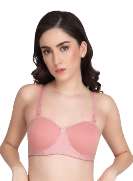 zqwint Pack of 1 Cotton Blend Lightly Padded Push Up Bra For Women ( Pink ) zqwint Pack of 1 Cotton Blend Lightly Padded Push Up Bra For Women ( Pink )