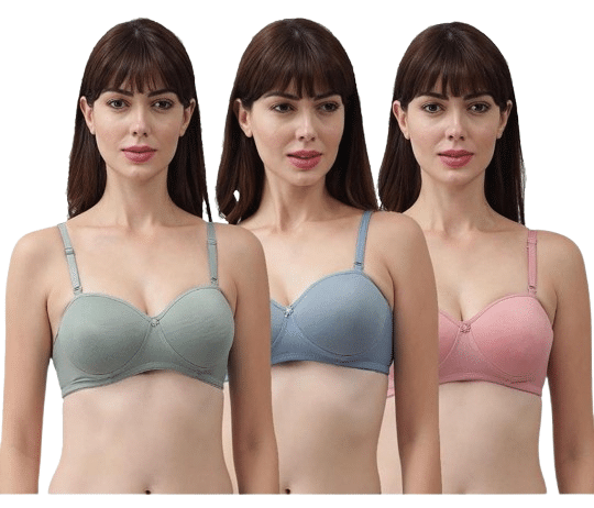 zqwint Pack of 3 Cotton Blend Lightly Padded Push Up Bra For Women ( Multicolor ) zqwint Pack of 3 Cotton Blend Lightly Padded Push Up Bra For Women ( Multicolor )