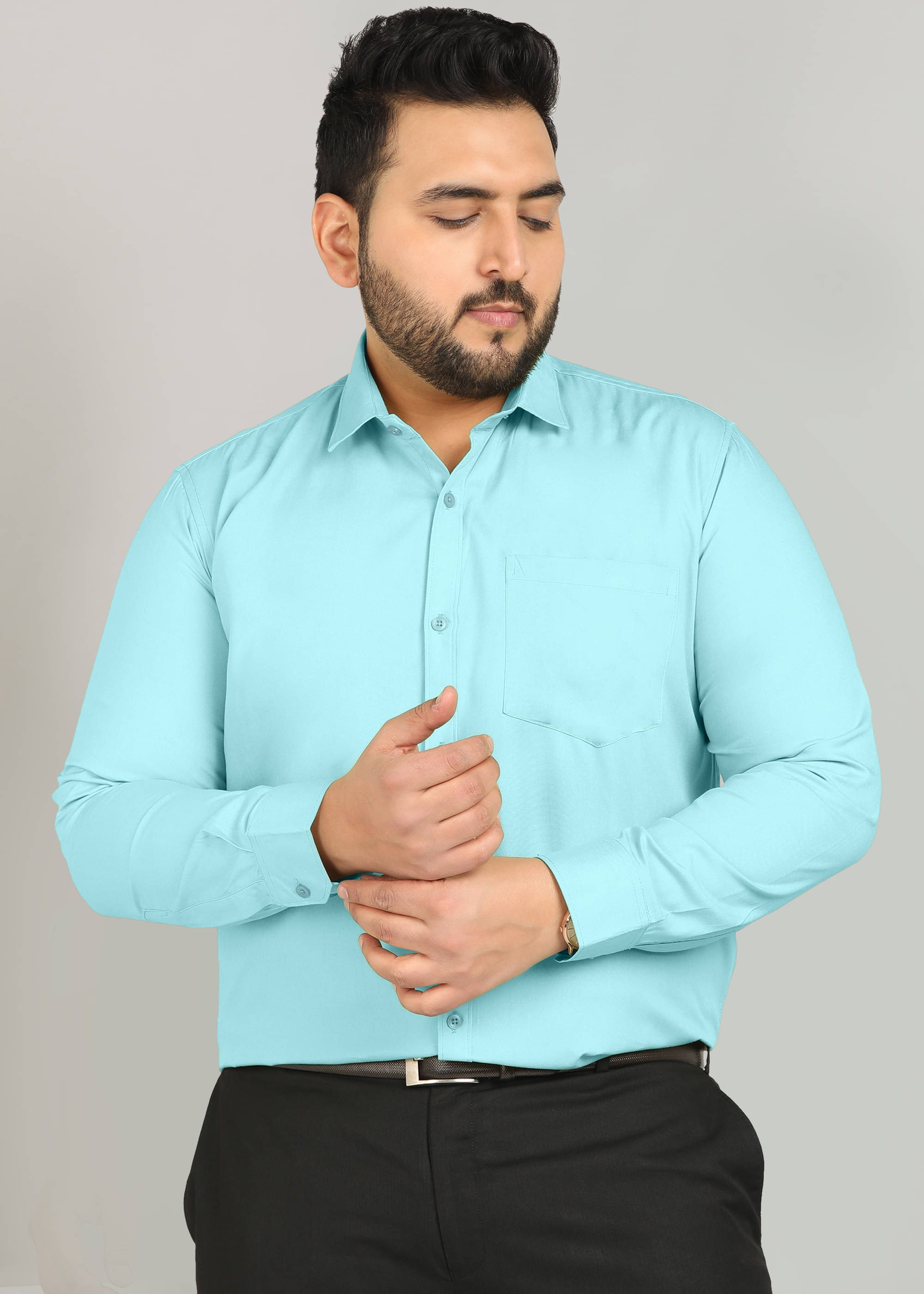 ADWYN PETER 100% Cotton Regular Fit Solids Full Sleeves Men's Casual Shirt - Blue ( Pack of 1 ) ADWYN PETER 100% Cotton Regular Fit Solids Full Sleeves Men's Casual Shirt - Blue ( Pack of 1 )