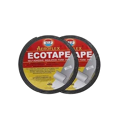 ALP Nitrile Self Adhesive Insulation Foam Tape, ECOTAPE, Class O For Matel Heat, Air Conditioning, industrial Freezers, Refrigerators (2"(W) X 3 mm(T) X 9.1 Meter(L)) - Black, Pack of 2     			ALP Nitrile Self Adhesive Insulation Foam Tape, ECOTAPE, Class O For Matel Heat, Air Conditioning, industrial Freezers, Refrigerators (2"(W) X 3 mm(T) X 9.1 Meter(L)) - Black, Pack of 2