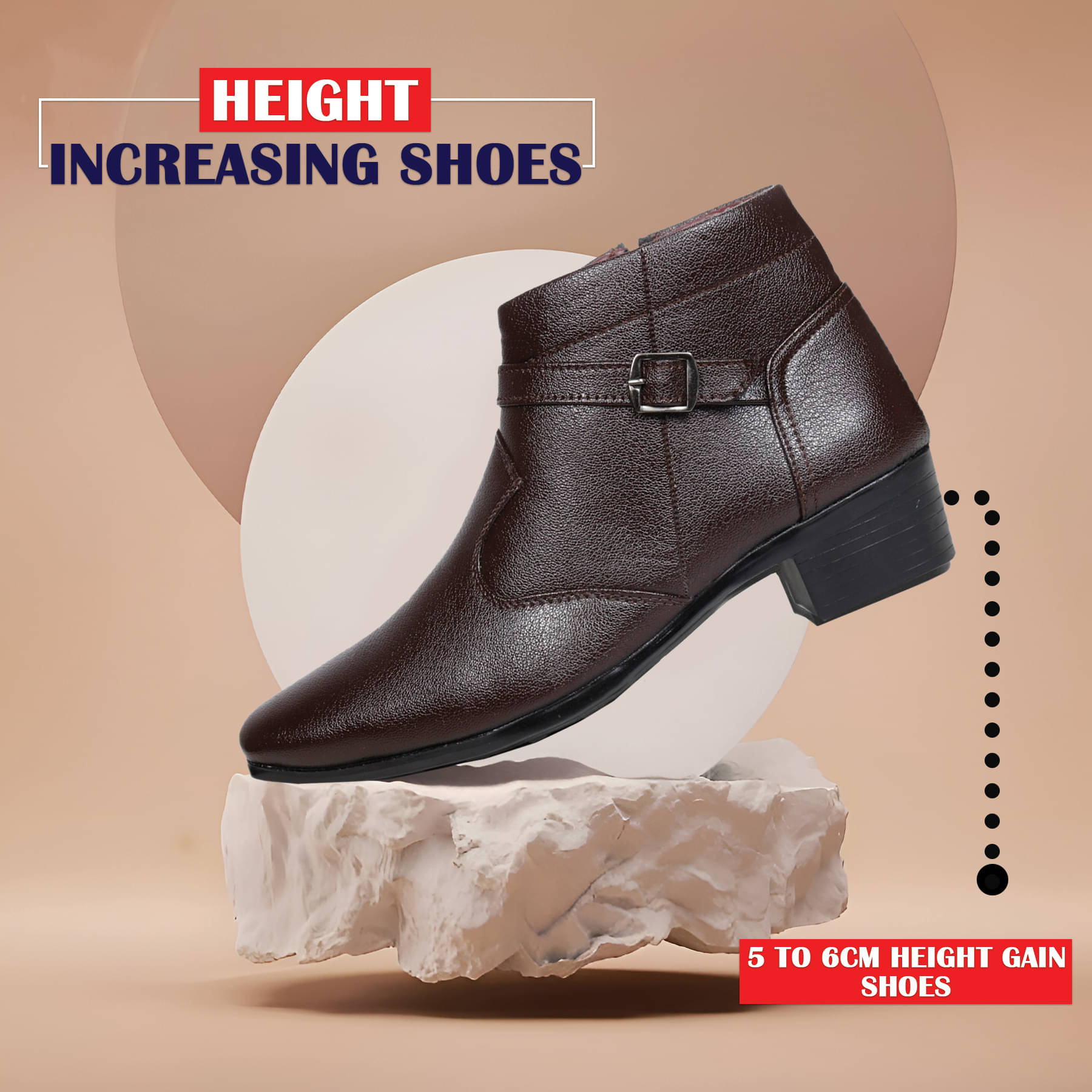     			BXXY Brown Men's Formal Boots