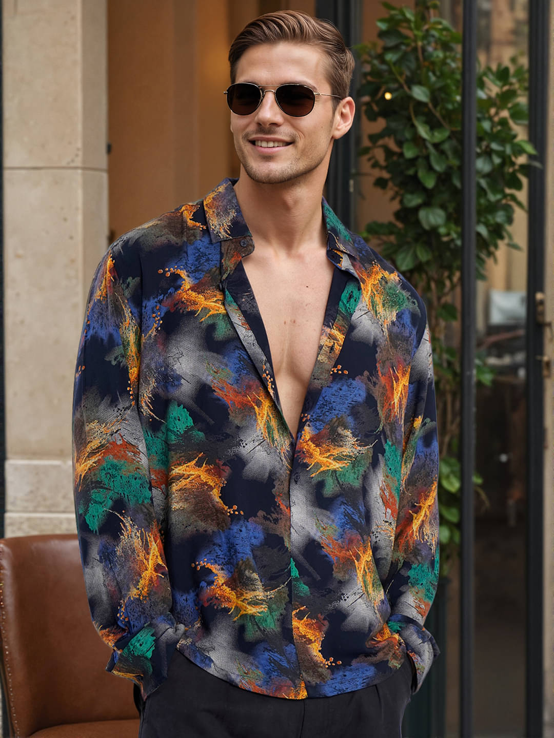 Bene Kleed Rayon Relaxed Fit Printed Full Sleeves Men's Casual Shirt - Multicolor ( Pack of 1 ) Bene Kleed Rayon Relaxed Fit Printed Full Sleeves Men's Casual Shirt - Multicolor ( Pack of 1 )