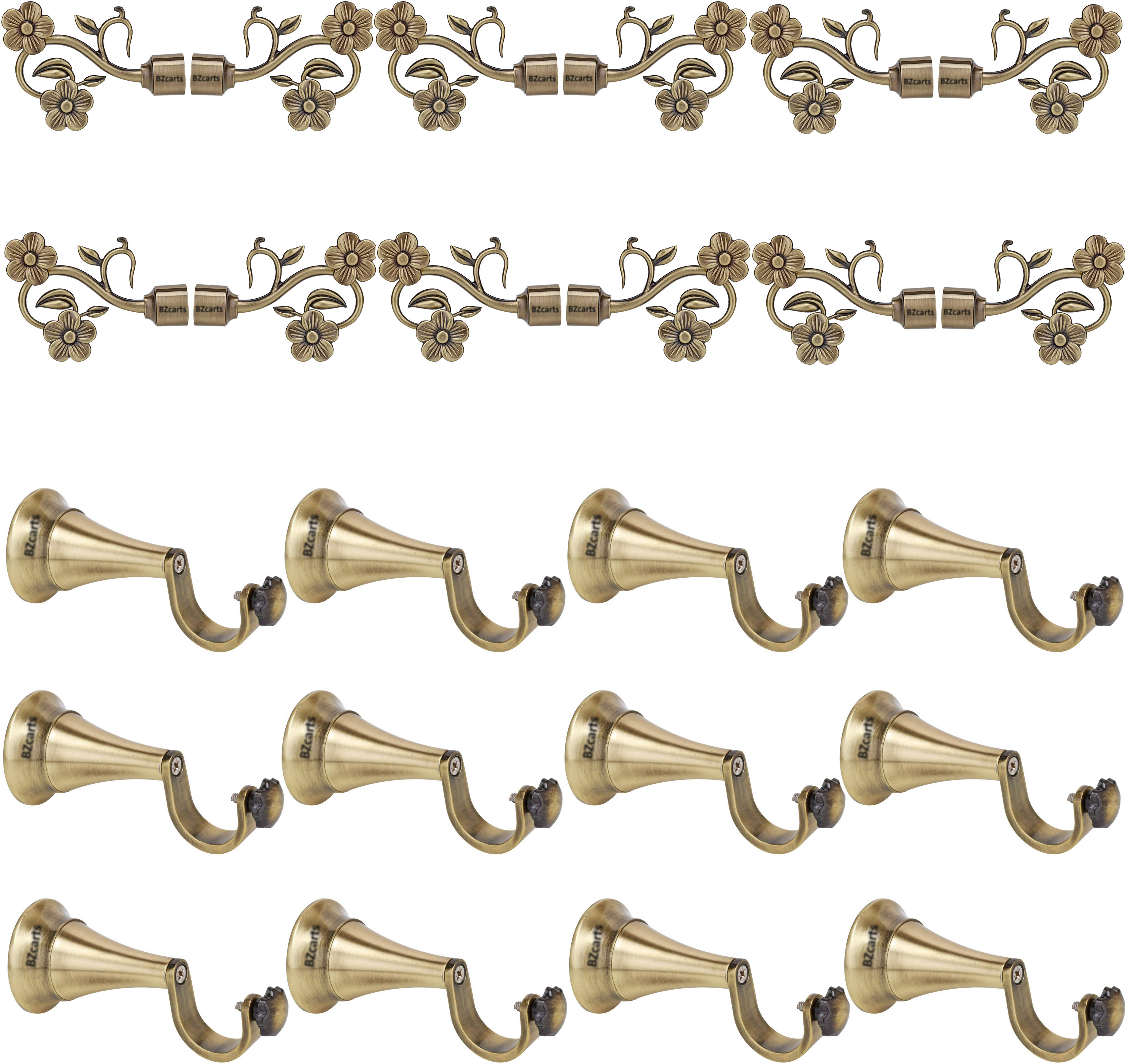     			Bzcarts Beige Aluminium Double Rod Bracket ( Pack of 24 )