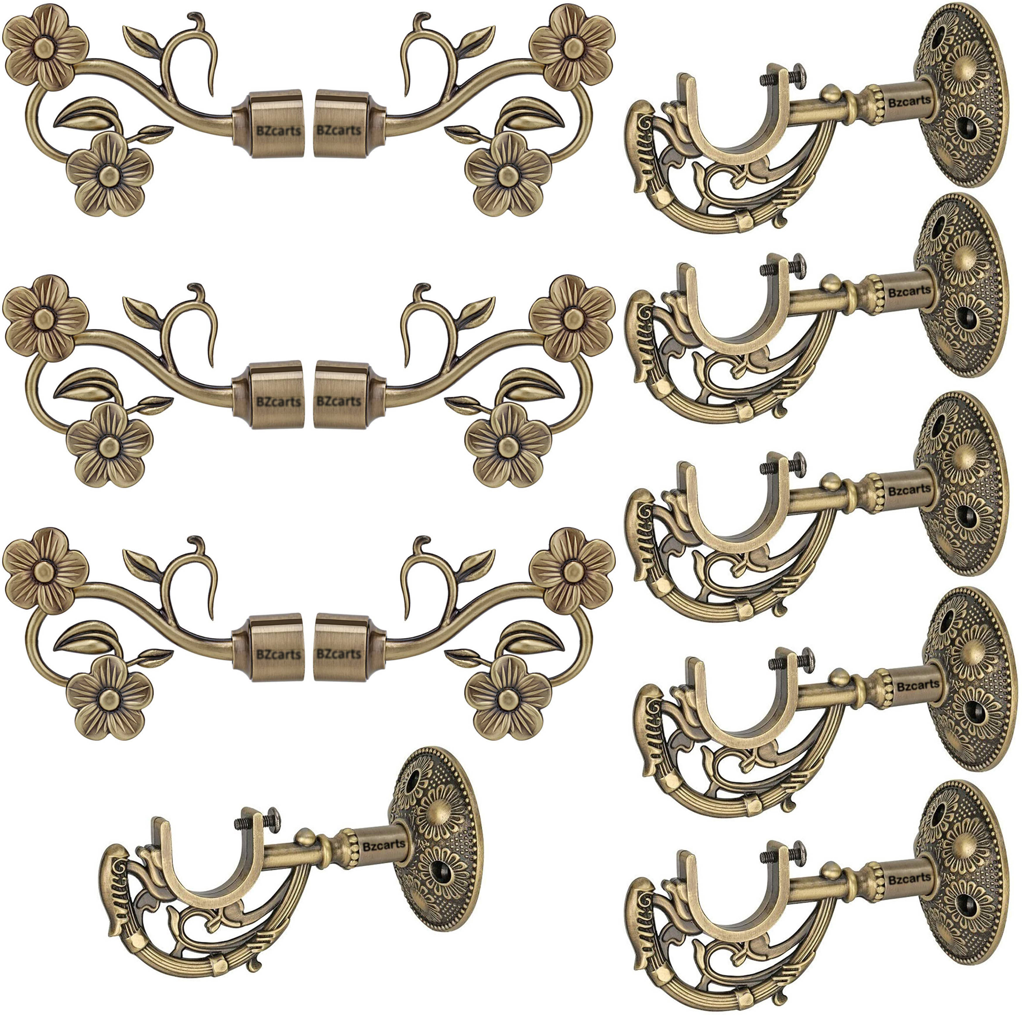 Bzcarts Beige Aluminium Double Rod Bracket ( Pack of 12 ) Bzcarts Beige Aluminium Double Rod Bracket ( Pack of 12 )