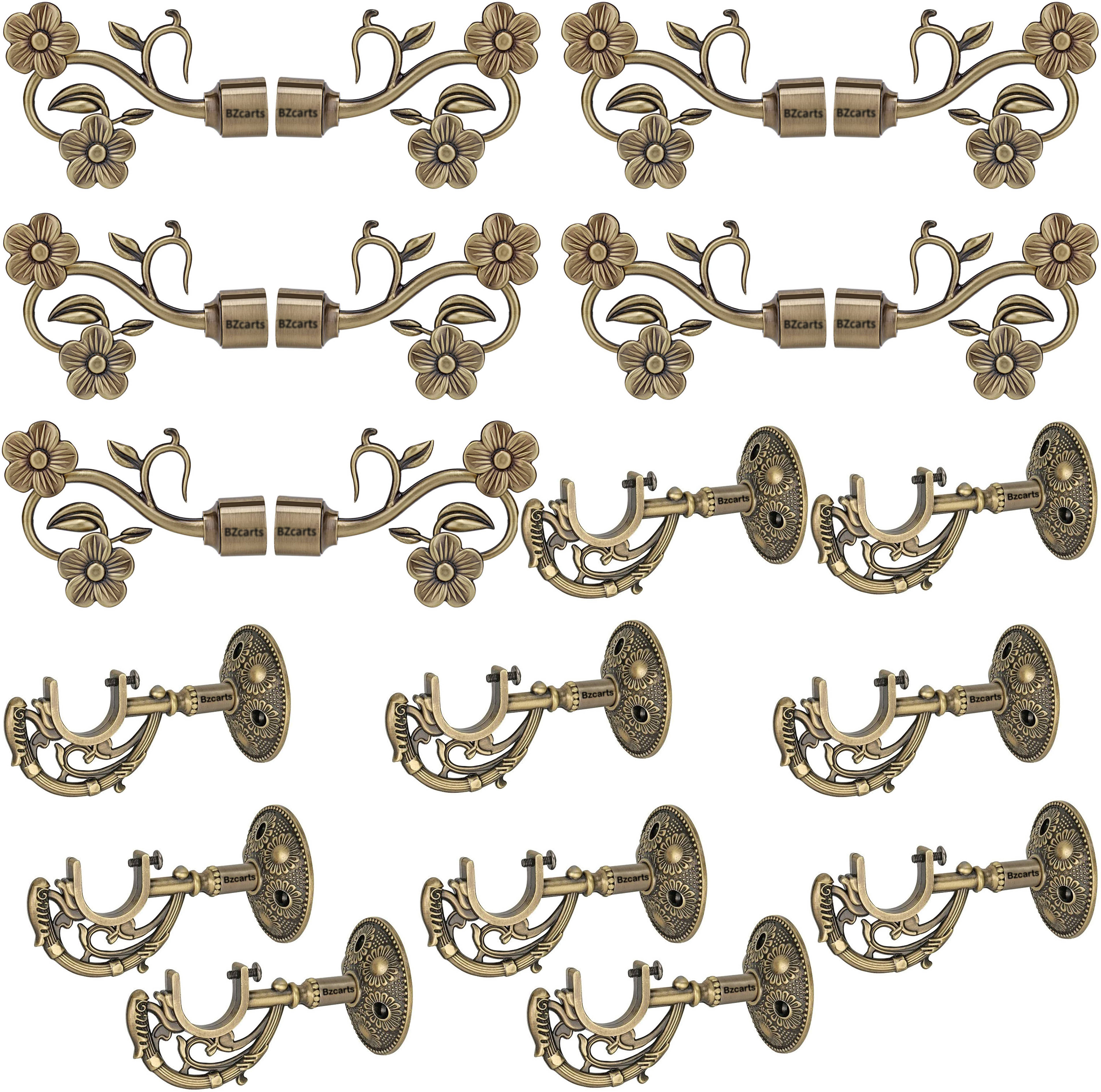 Bzcarts Beige Aluminium Double Rod Bracket ( Pack of 20 ) Bzcarts Beige Aluminium Double Rod Bracket ( Pack of 20 )