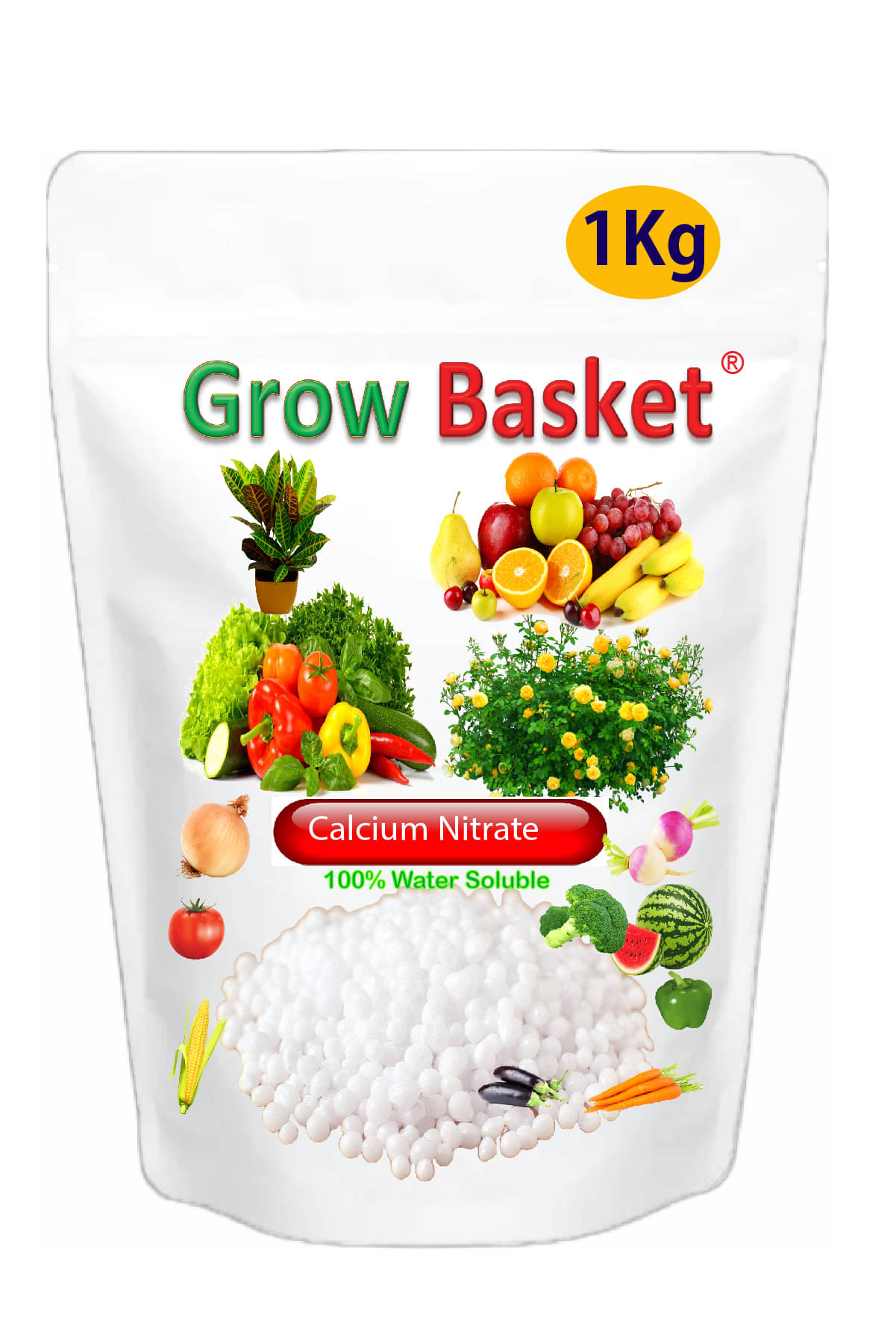Calcium Nitrate Fertilizer for Plants – Boosts Growth, Prevents Calcium Deficiency & Improves Yield – Water-Soluble Garden Fertilizer for All Plant Types Calcium Nitrate Fertilizer for Plants – Boosts Growth, Prevents Calcium Deficiency & Improves Yield – Water-Soluble Garden Fertilizer for All Plant Types