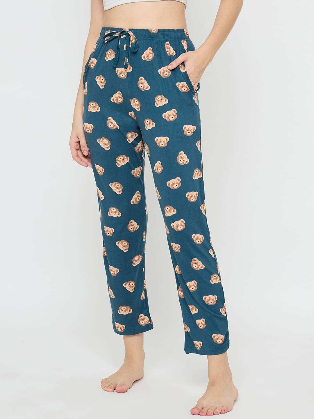     			Camey Navy Blue Viscose Women's Nightwear Pyjama ( Pack of 1 )