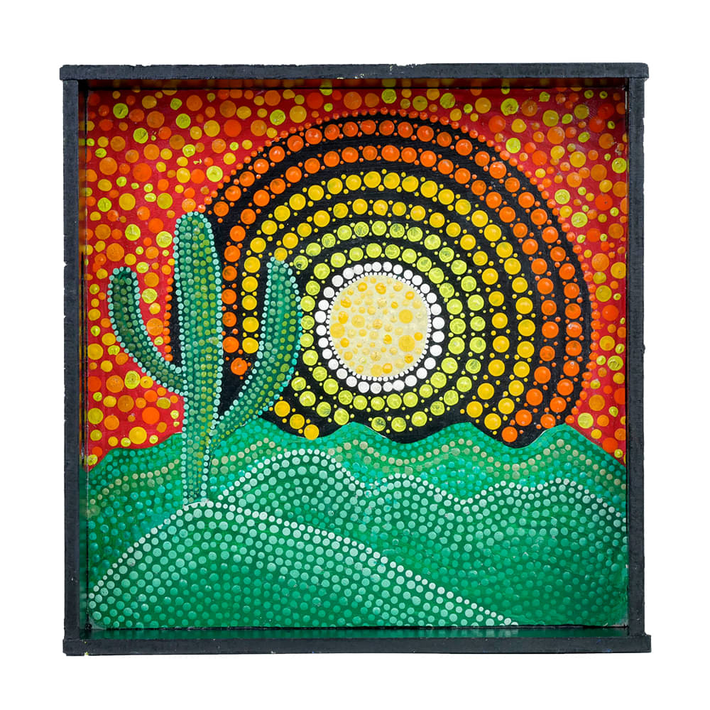Decorative Multipurpose Tray-2 - Exclusive hand-painted in Dot Mandala art by Penkraft     			Decorative Multipurpose Tray-2 - Exclusive hand-painted in Dot Mandala art by Penkraft
