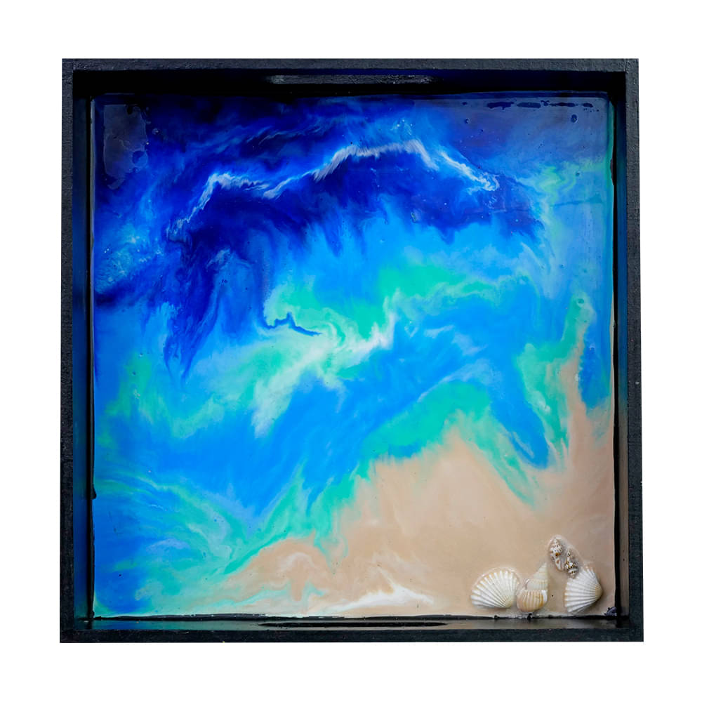 Decorative Multipurpose Tray - Exclusively hand-painted in Resin art by Penkraft Decorative Multipurpose Tray - Exclusively hand-painted in Resin art by Penkraft