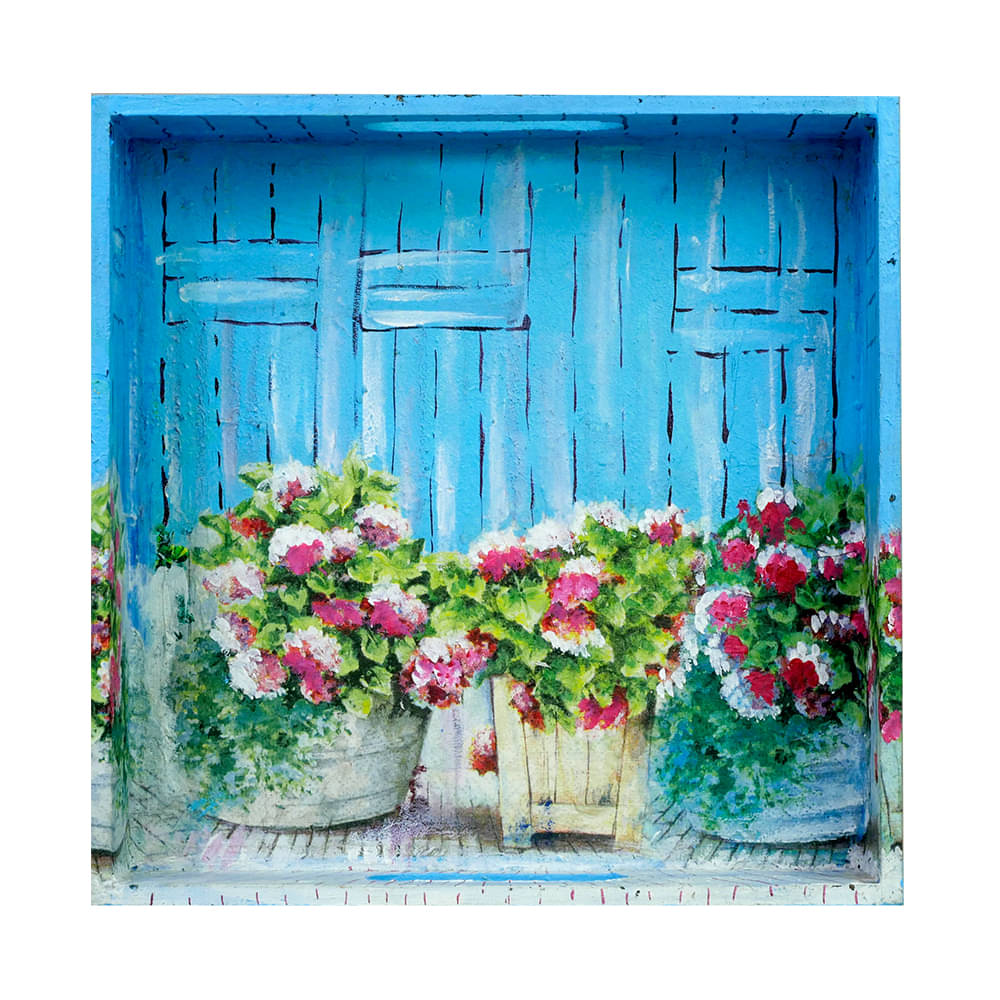 Decorative Multipurpose Tray by Penkraft - Exclusively hand-painted in Decoupage Art Planters Decorative Multipurpose Tray by Penkraft - Exclusively hand-painted in Decoupage Art Planters