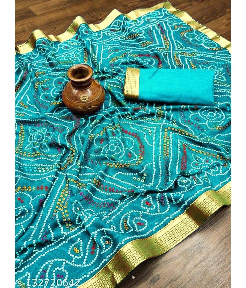 Dnyanada Chiffon Printed Saree With Unstitched Blouse Piece ( Sky Blue ) Dnyanada Chiffon Printed Saree With Unstitched Blouse Piece ( Sky Blue )