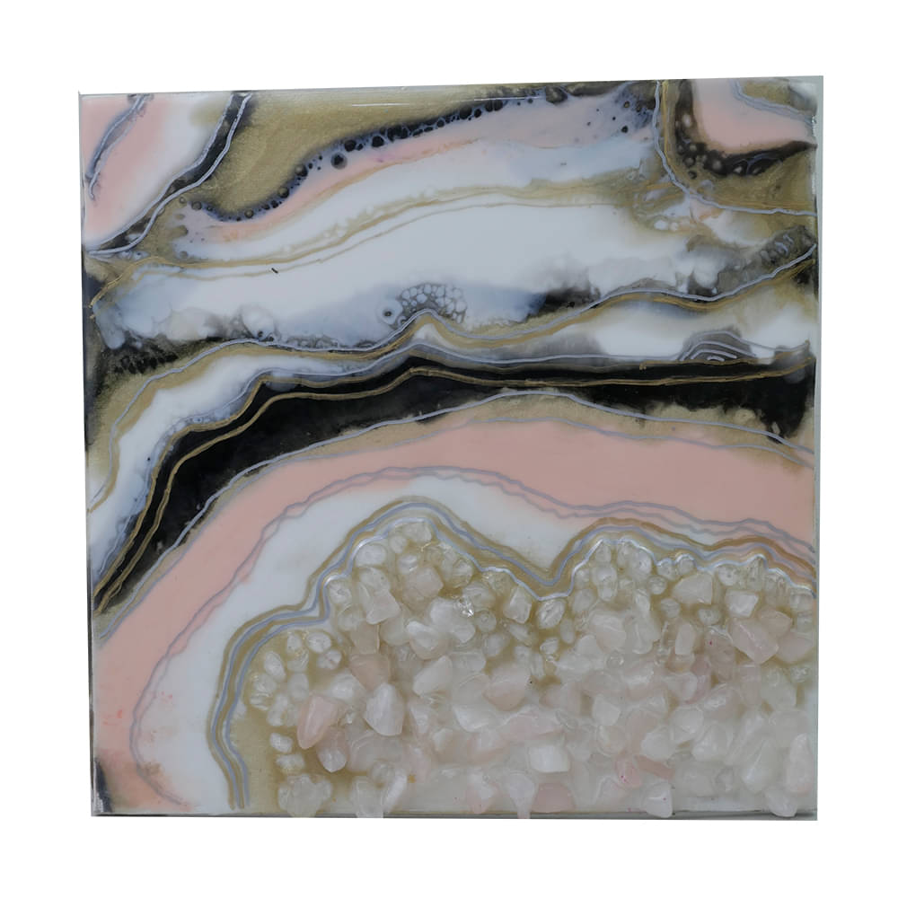 Exclusively hand-painted Resin art form on Canvas by Penkraft Exclusively hand-painted Resin art form on Canvas by Penkraft