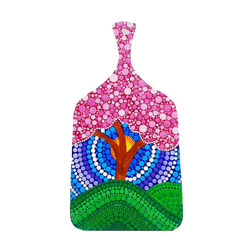     			Exquisite Chopping Board -1 hand-painted with an original Dot Mandala design by Penkraft