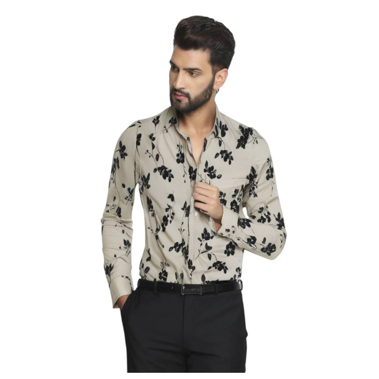     			FABRIZER 100% Cotton Regular Fit Printed Full Sleeves Men's Casual Shirt - Brown ( Pack of 1 )