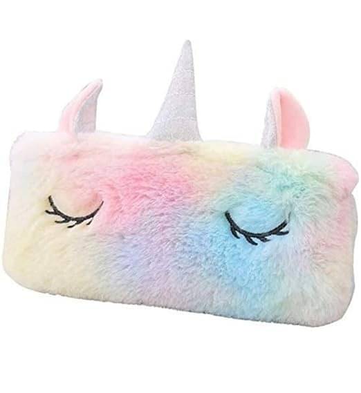     			FREEDY Unicorn Fur Pouch For Kids And Girls (Assorted Design) Set of 1(multicolour)