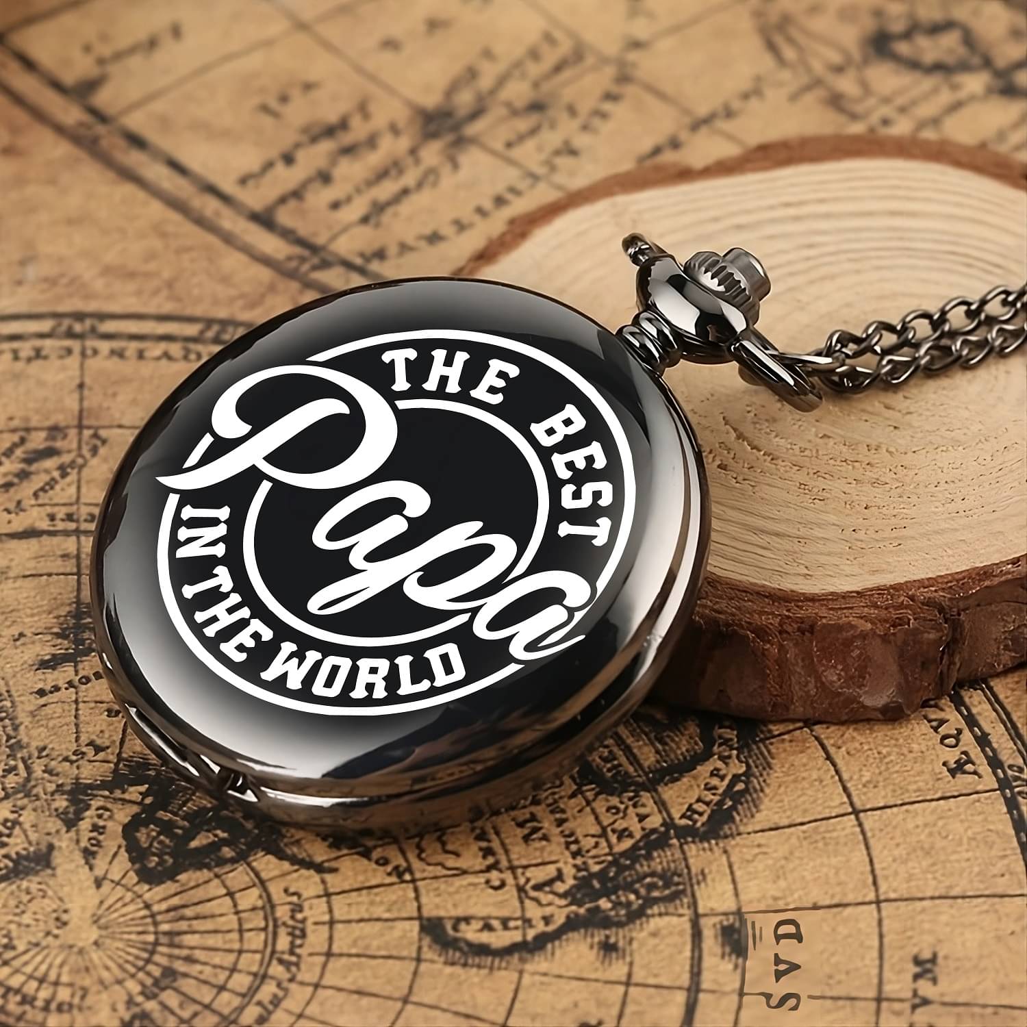 GT Gala Time Papa Gift Pocket Watch Keychain Black Stylish Father Day Special Best Dad Ever Key Chain GT Gala Time Papa Gift Pocket Watch Keychain Black Stylish Father Day Special Best Dad Ever Key Chain