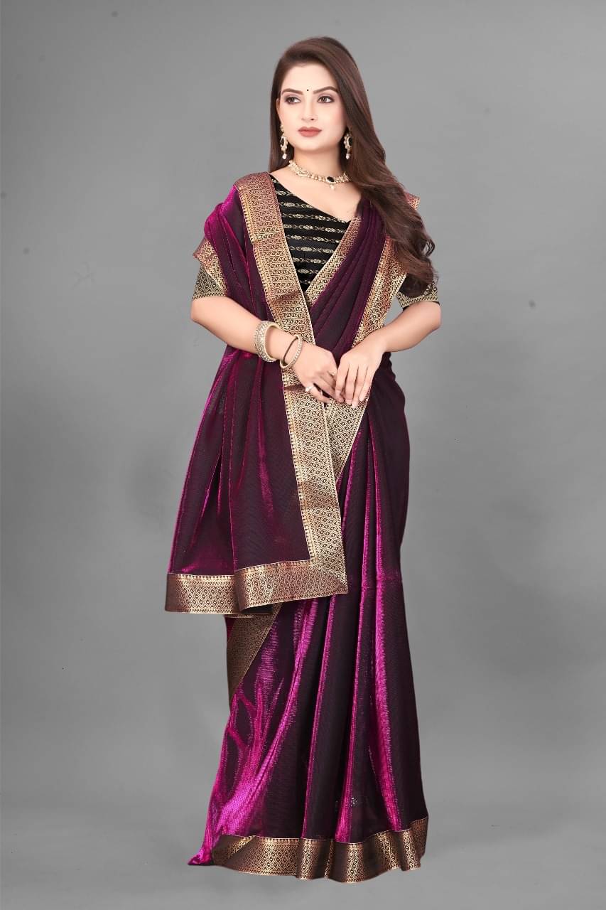 Gullak Lycra Solid Jamdani Saree With Unstitched Blouse Piece ( Multicolor ) Gullak Lycra Solid Jamdani Saree With Unstitched Blouse Piece ( Multicolor )