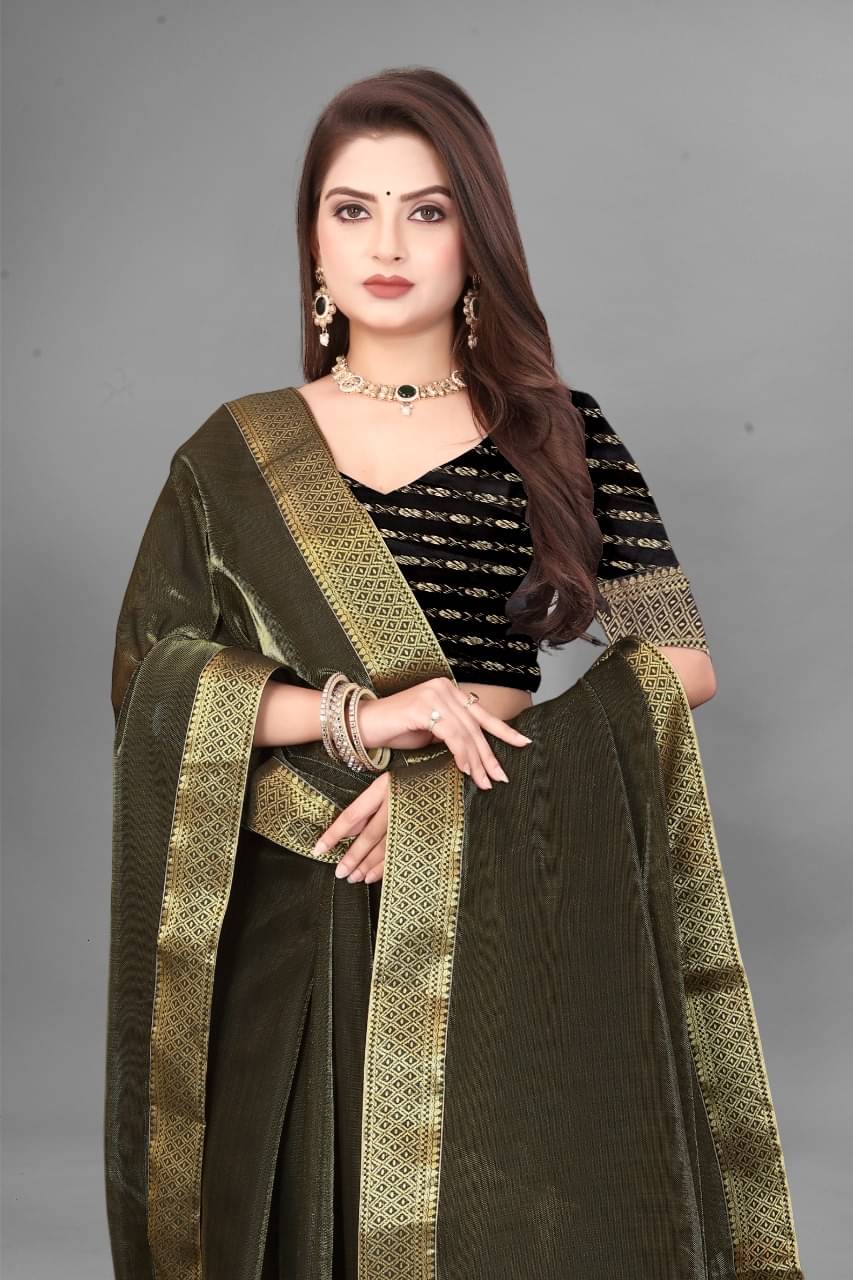 Gullak Lycra Solid Jamdani Saree With Unstitched Blouse Piece ( Multicolor ) Gullak Lycra Solid Jamdani Saree With Unstitched Blouse Piece ( Multicolor )
