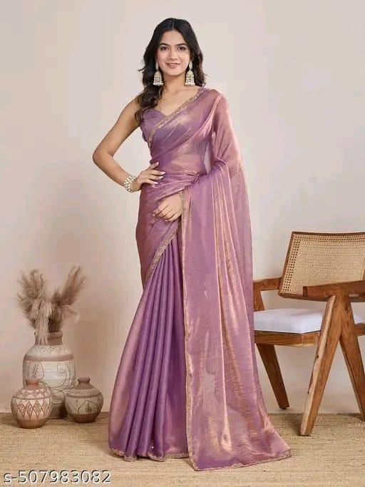 Gullak Nylon Dyed Banarasi saree With Unstitched Blouse Piece ( Purple ) Gullak Nylon Dyed Banarasi saree With Unstitched Blouse Piece ( Purple )