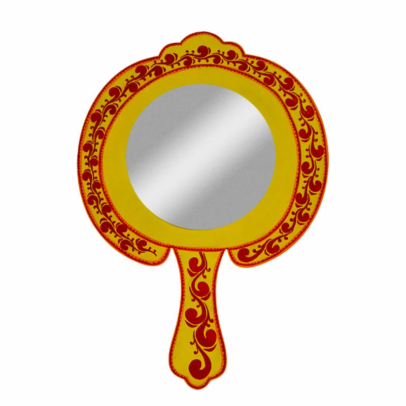     			Handmade Padh Panting of Unique Design  on Hand Mirror by Penkraft