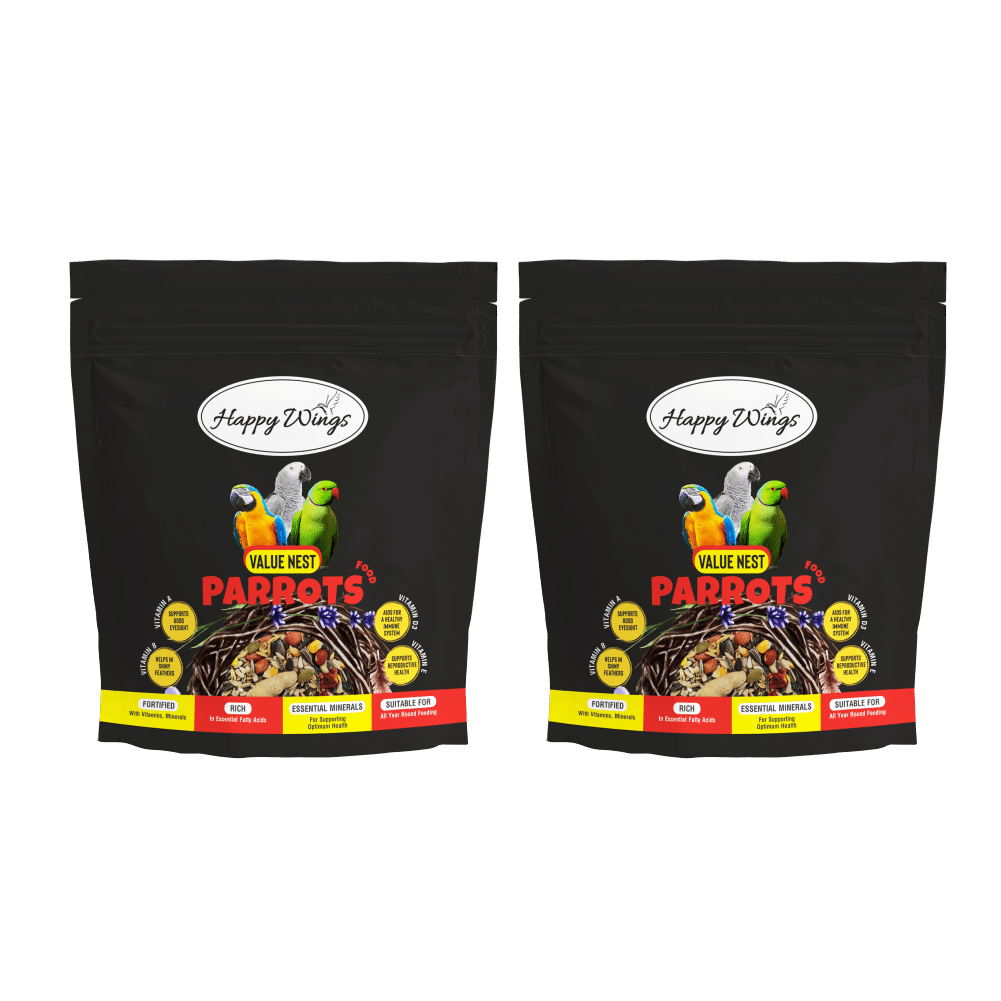 Happy Wings Value Nest Mix Seed Bird Food for Parrots, African Grey Parrots, Macaws, Lorikeets - (200gm x 2) Pack | Premium Seed Blend | Complete Balanced Bird Feed Mix | Bird Food for All Life Stages Happy Wings Value Nest Mix Seed Bird Food for Parrots, African Grey Parrots, Macaws, Lorikeets - (200gm x 2) Pack | Premium Seed Blend | Complete Balanced Bird Feed Mix | Bird Food for All Life Stages
