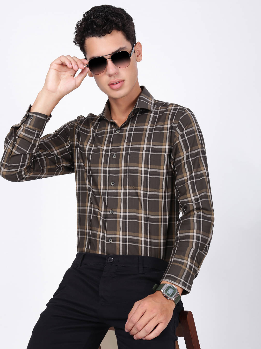 IVOC Cotton Slim Fit Full Sleeves Men's Formal Shirt - Green ( Pack of 1 ) IVOC Cotton Slim Fit Full Sleeves Men's Formal Shirt - Green ( Pack of 1 )