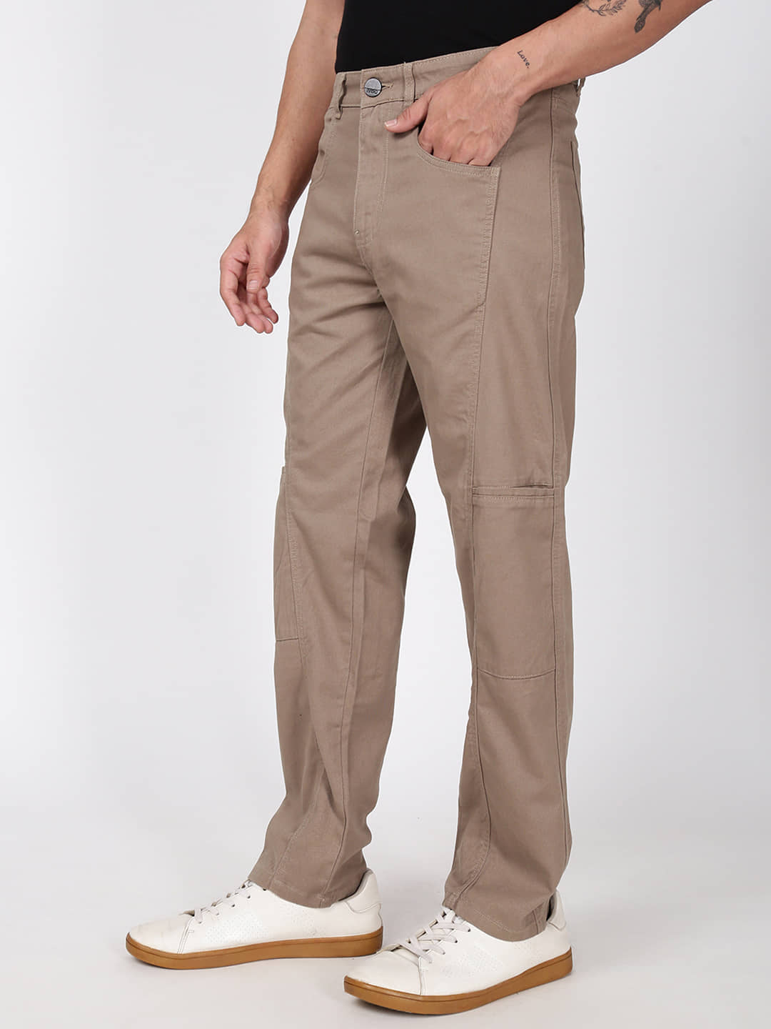 IVOC Relax Flat Men's Trouser - Brown ( Pack of 1 ) - Trousers | Buy online on ZillyBuy