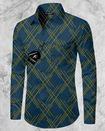     			J K Enterprise Rayon Regular Fit Printed Full Sleeves Men's Casual Shirt - Teal ( Pack of 1 )