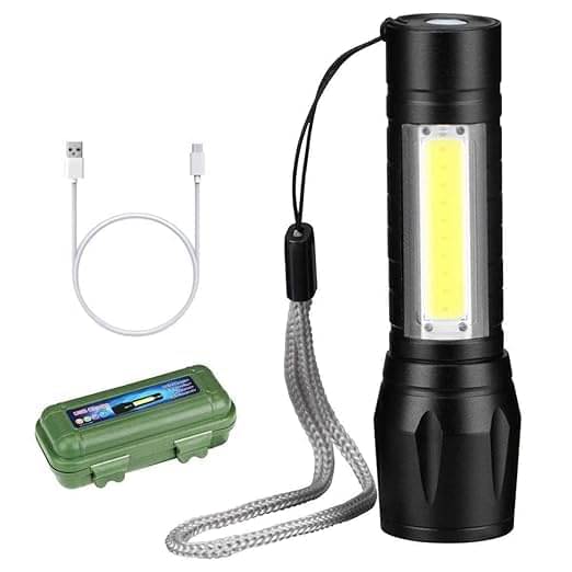     			J.O - 3W Rechargeable Flashlight Torch ( Pack of 1 )