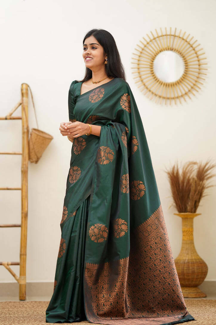 Kevami Fashion Silk Blend Self Design Kanjeevaram Sarees With Unstitched Blouse Piece ( Green ) Kevami Fashion Silk Blend Self Design Kanjeevaram Sarees With Unstitched Blouse Piece ( Green )