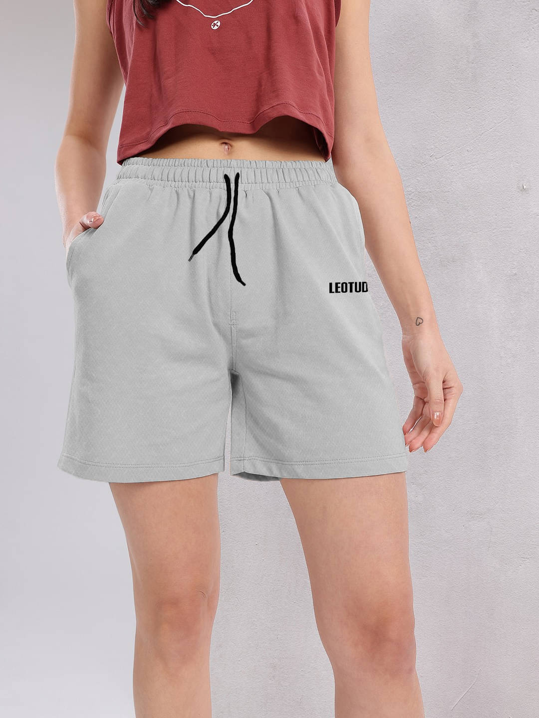     			Leotude Cotton Lycra Baggie - Gray Single