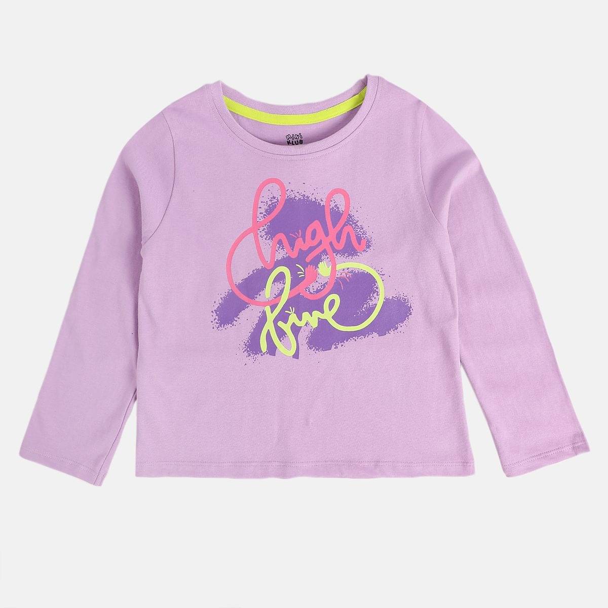    			MINI KLUB Pack of 1 Girls Cotton Top ( Lavender )