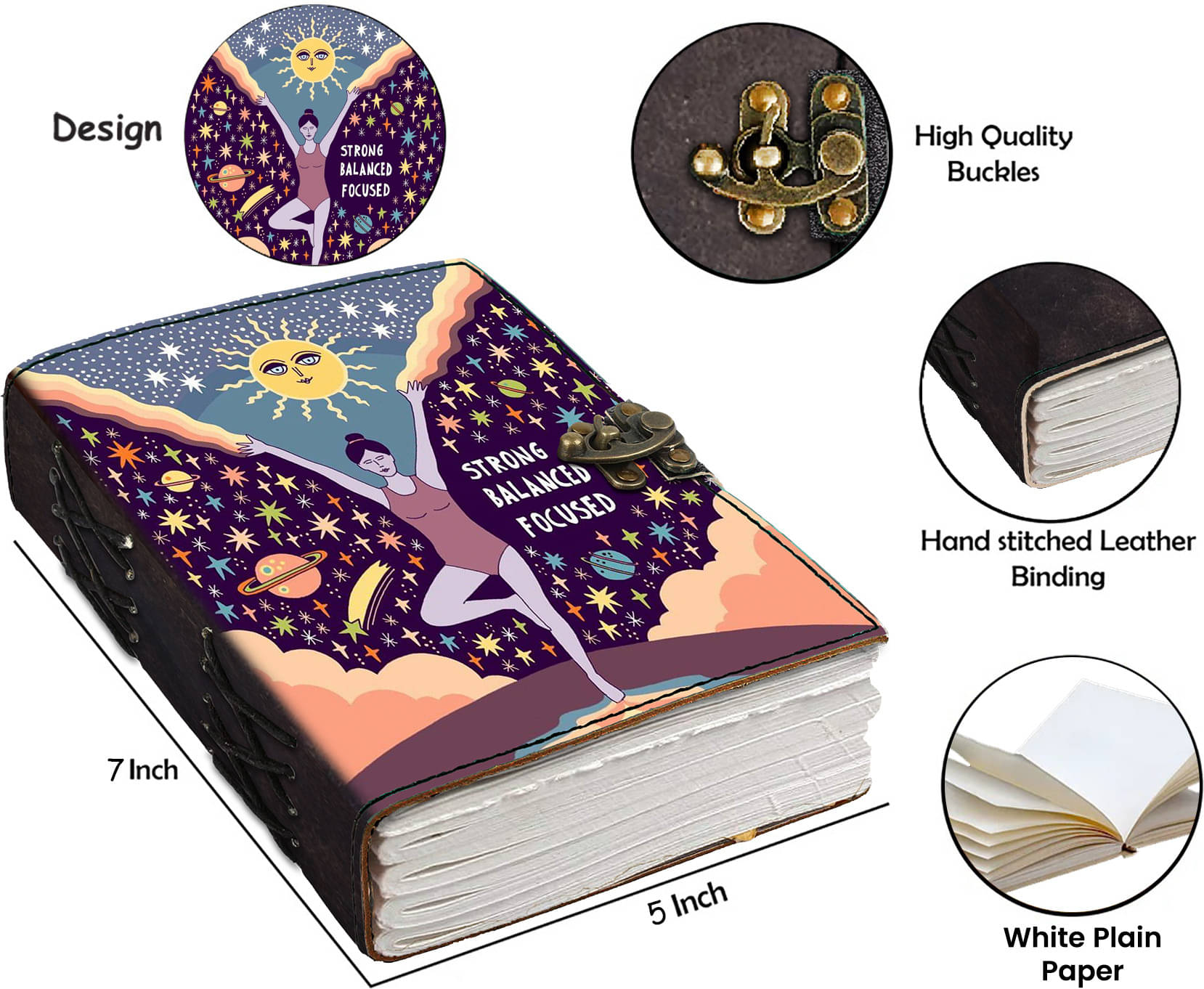     			MR KRAFT Designer Printed Journal With 200 pages a001 A5 Journal UNRULED 200 Pages (multicolor01)