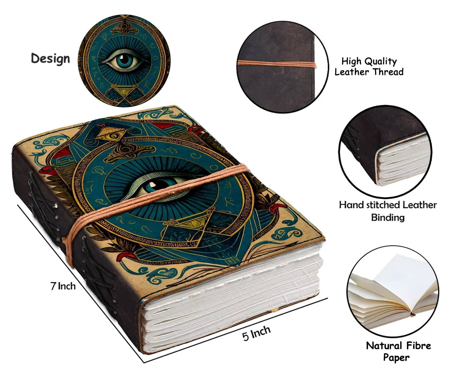 MR KRAFT Designer leather journal with thread lock pattern 200 pages 5*7 inches t-027 A5 Diary UNRULED 200 Pages (multicolor 27) MR KRAFT Designer leather journal with thread lock pattern 200 pages 5*7 inches t-027 A5 Diary UNRULED 200 Pages (multicolor 27)