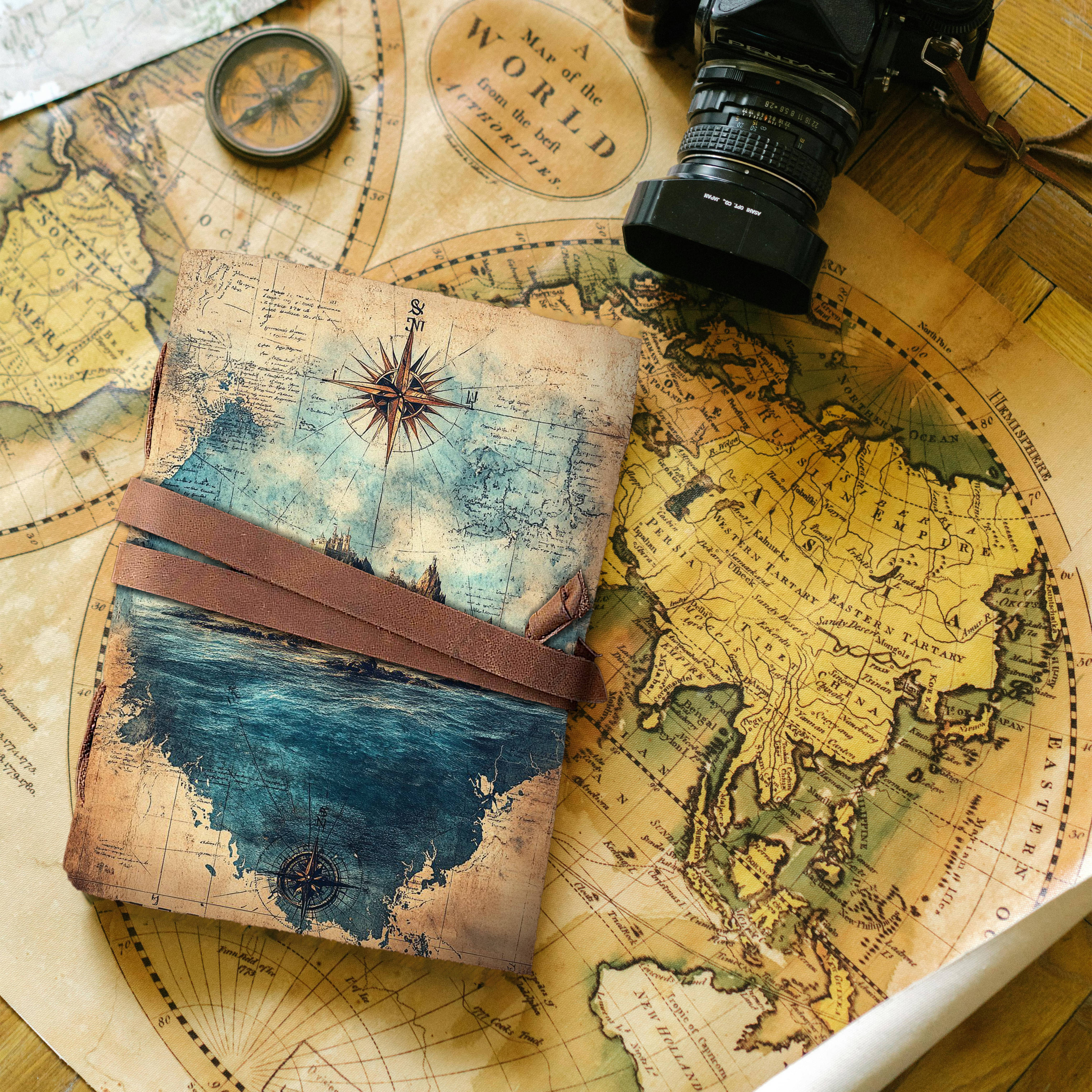    			MR KRAFT Designer printed leather journal diary with 200 pages 5*7 inches A5 Diary UNRULED 200 Pages (multicolor04)