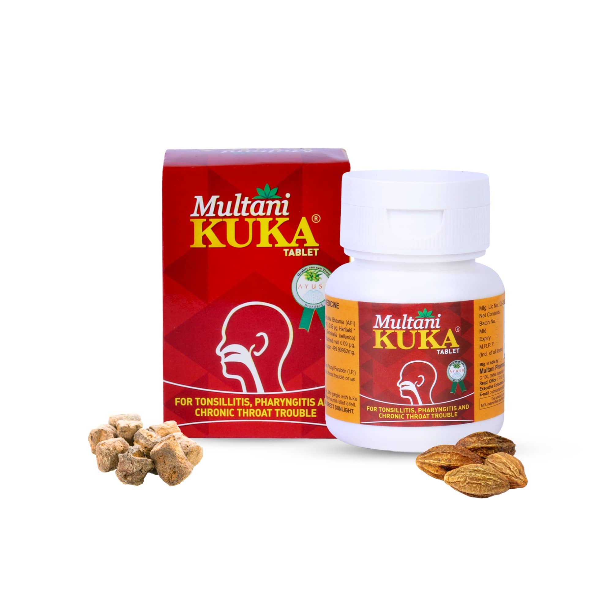 Multani KUKA Tablet For Chronic Throat Trouble - 50 Tablet Pack of 3